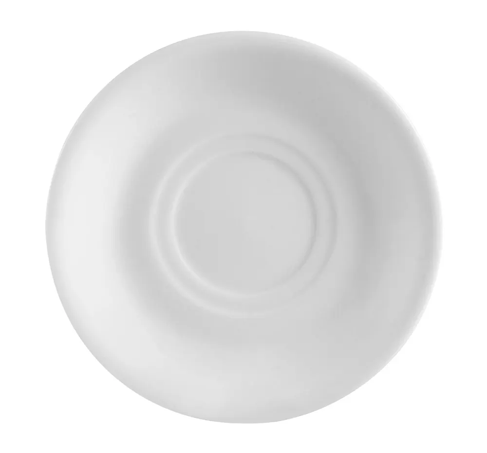 CAC China RCN-57 Clinton Saucer, 6.5"-6.99" Dia x 1" H, Porcelain White, Dishwasher Safe - 1 Dozen