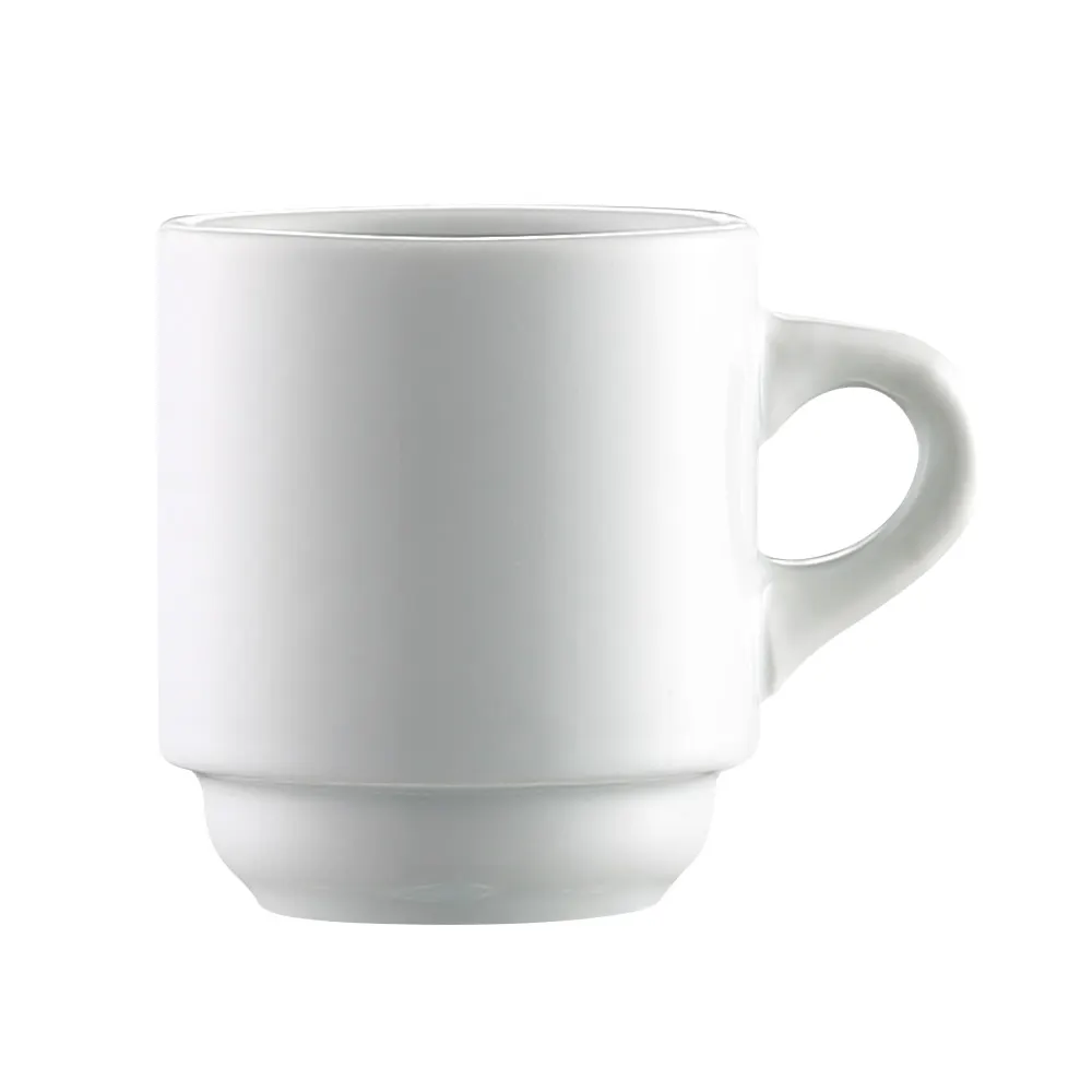 CAC China RCN‑T35 Clinton Cup, 3½ oz (2‑1/8" Dia × 2‑1/2" H) White Porcelain, Stackable – 1 Dozen