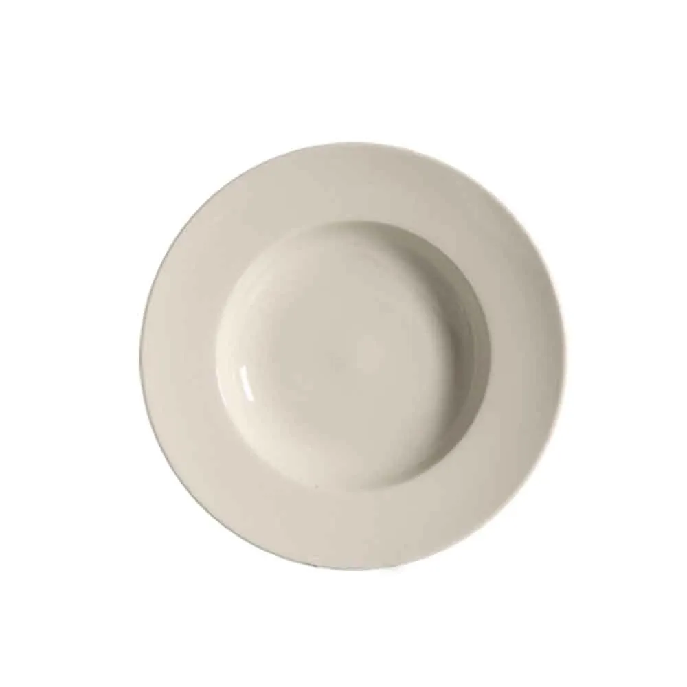 CAC China REC-121 Pasta Bowl, 18 Oz (12" Dia x 1-3/4" H), Round Stoneware, Dishwasher Safe - 1 Dozen