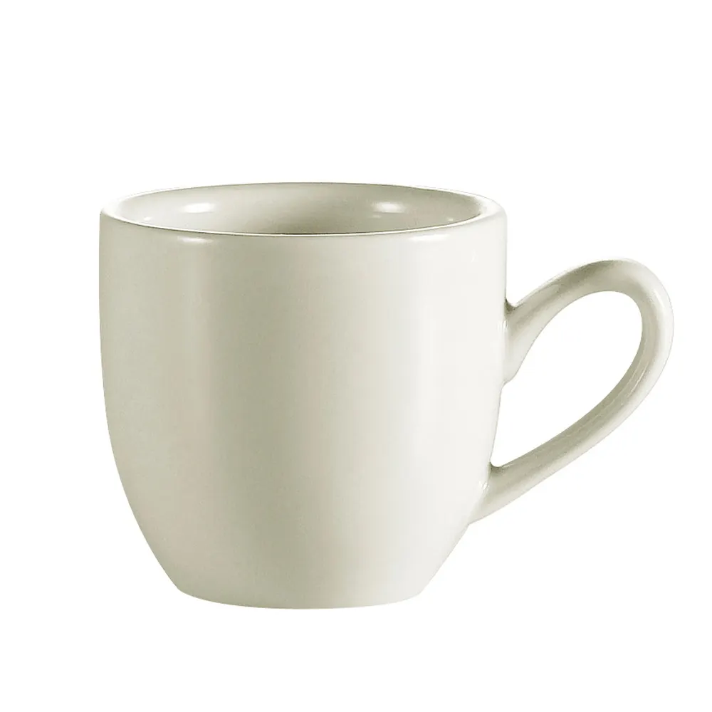 CAC China REC-35 Demitasse Cup, 3.5 oz (2.5" Dia x 2.5" H) White Ceramic, Microwave Safe - 1 Dozen