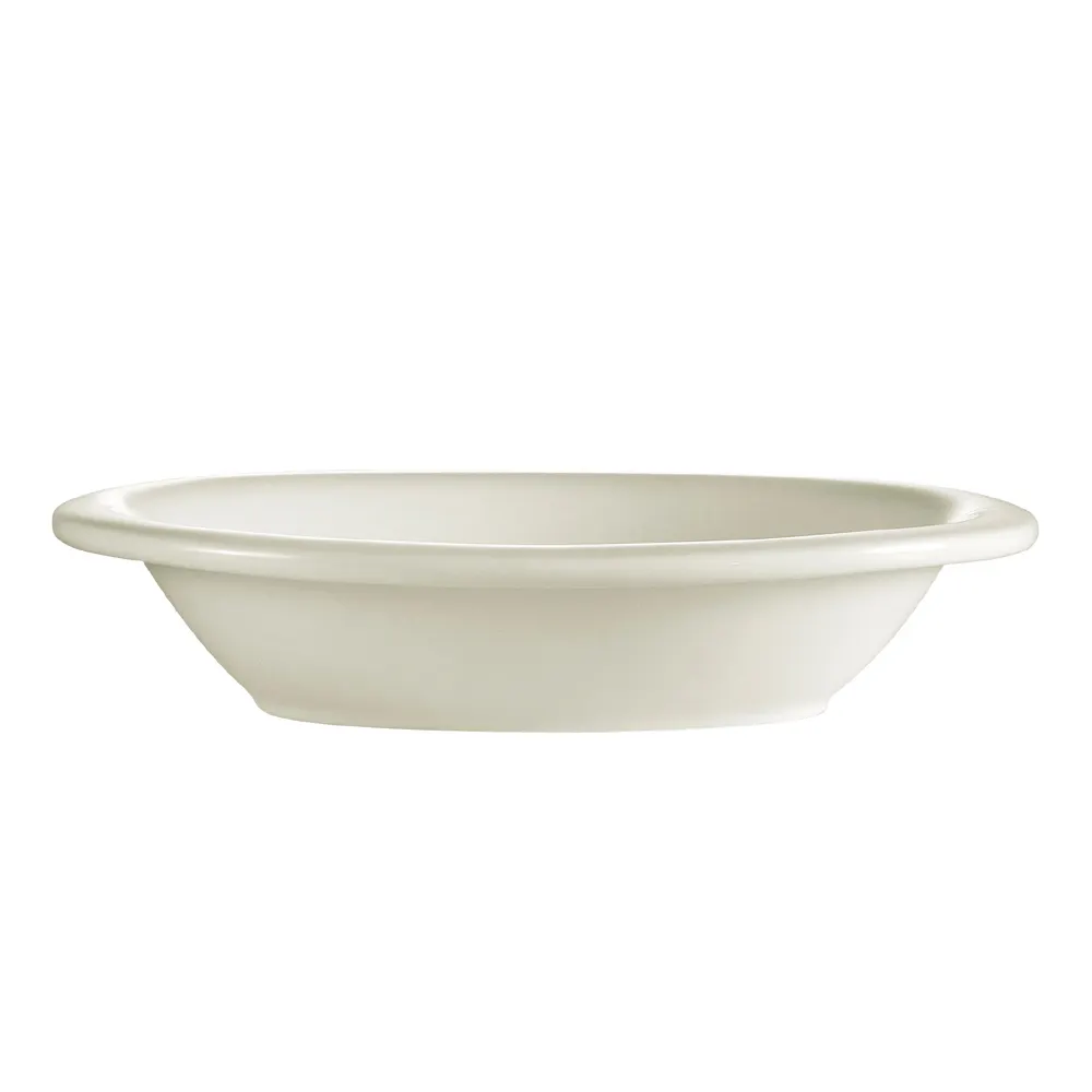 CAC China REC-BK10 - 22oz Oval Baking Bowl, 10" x 7.5" x 2" Stoneware White, Safe - 1 Dozen