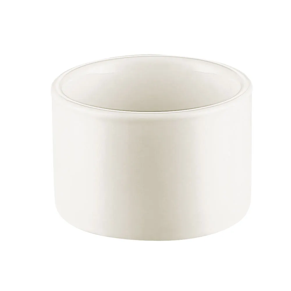 CAC China RKF-C4-P - 5 oz White Porcelain Ramekin, 3" Dia x 2" H, Oven Microwave Safe - 1 Dozen