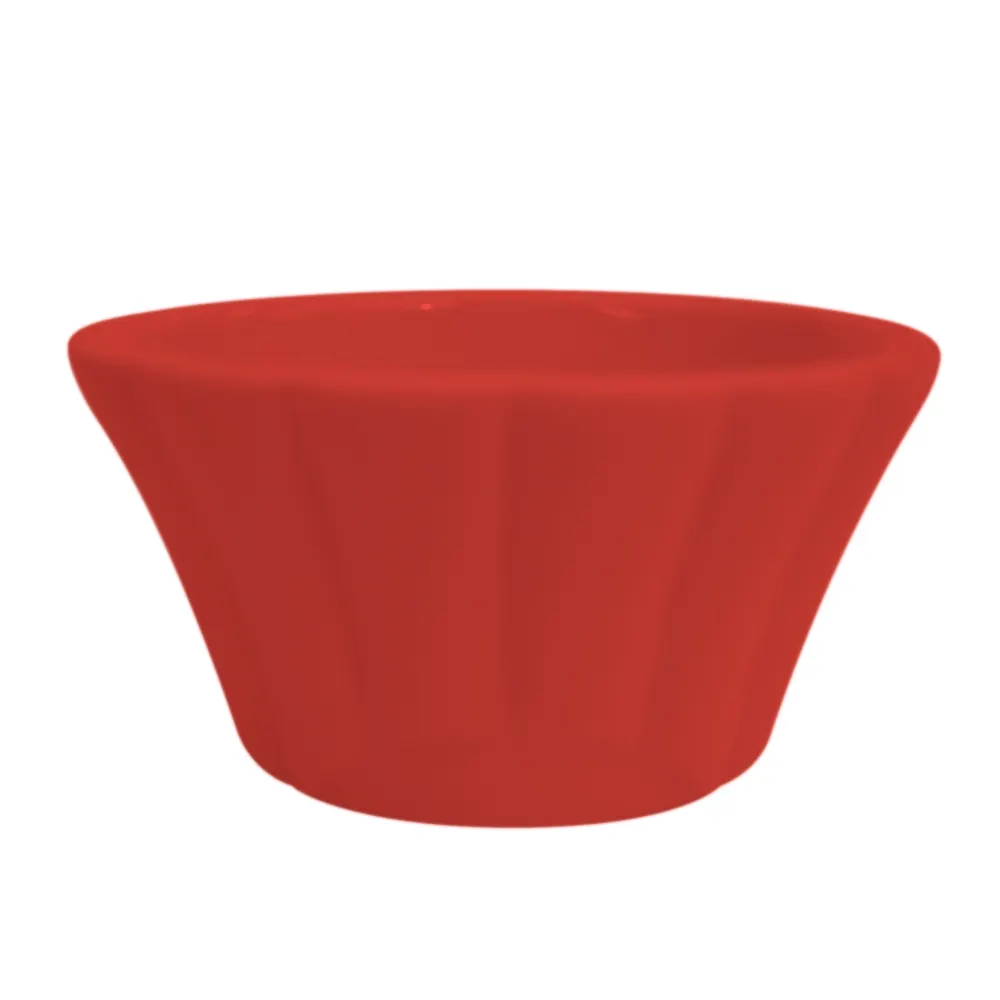 CAC China RMK-F2-R Ramekin, 2 oz (2‑1/2" Dia x 1‑1/8" H) Red Ceramic, Dishwasher Oven Safe - 1 Dozen