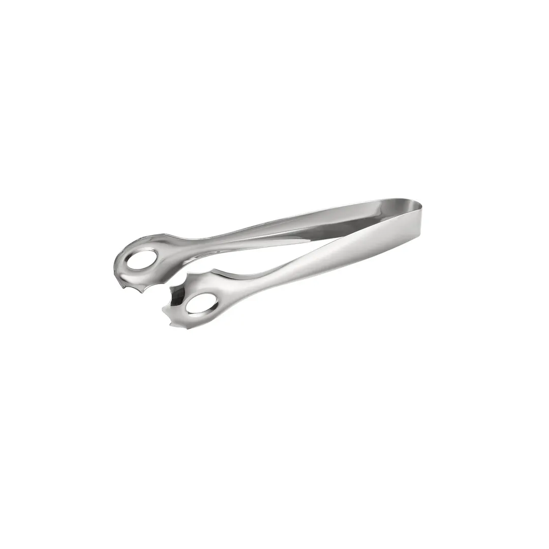 CAC China S3TG-BR7 Utility Tongs, 7"L, Spoon Ends, 18/8 Stainless Steel, Mirror Finish, Silver