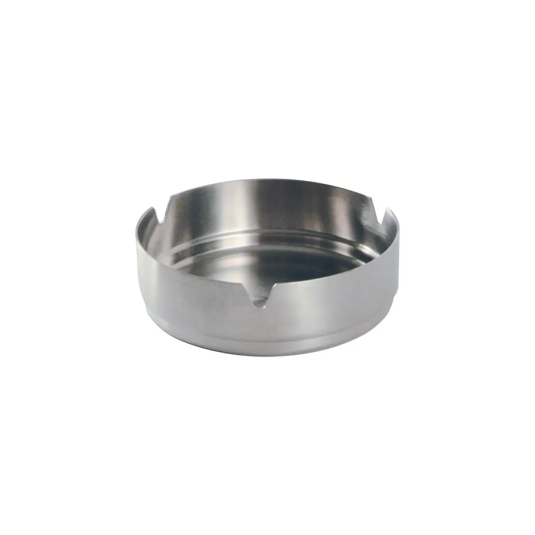 CAC China SAST-4 Metal Ashtray - 4" Diameter Stainless Steel Tabletop Accessory, Polished Finish