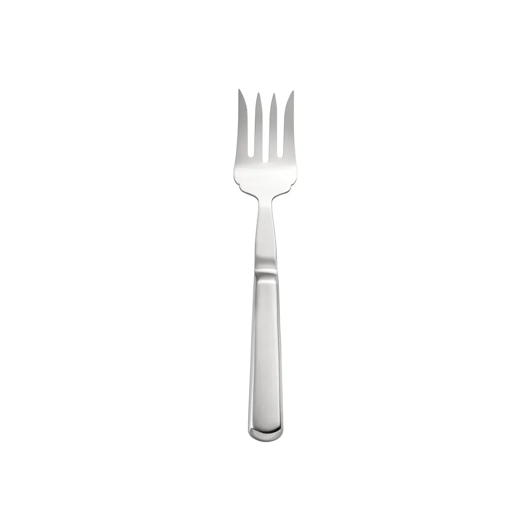 CAC China SBFH-FM05 Serving Fork, 10-3/8"L, Handle, Finger Grips, Stainless Steel, Mirror Finish