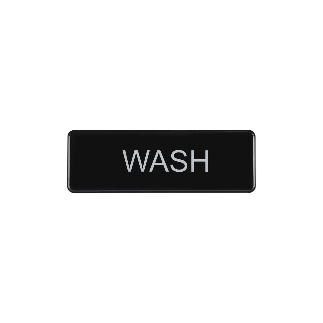 CAC China SCE3-WS07 Compliance Sign, 9" x 3", English, Black, Heavy-Duty Plastic