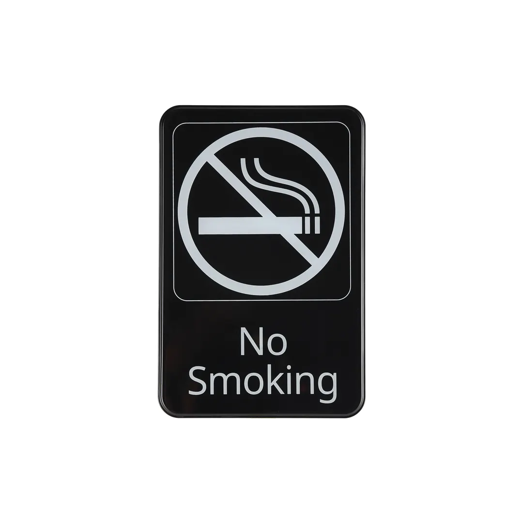 CAC China SCE9-NM01 Compliance Sign, 6" x 9", No Smoking, Heavy-Duty Plastic, White