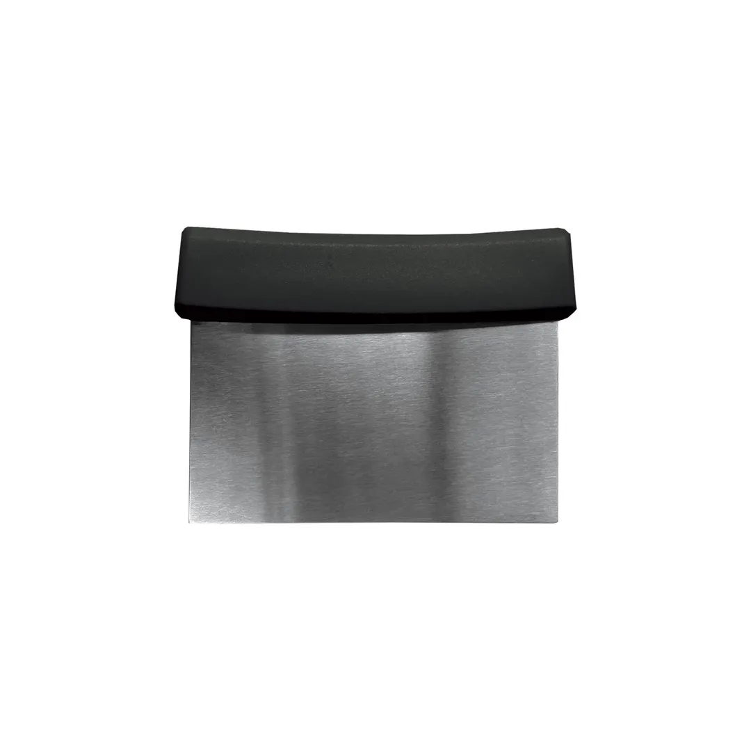 CAC China SCPS-6K Dough Scraper, 6"x3-1/8", Stainless Steel Blade, Polypropylene Handle, Black