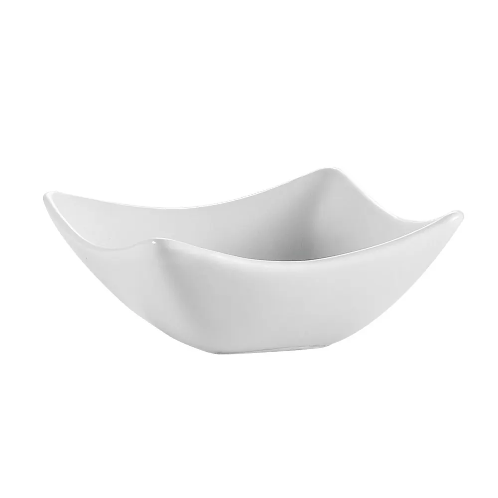 CAC China SHA-Q4 - Square Bowl, 3" L x 3" W x 1-1/4" H, Porcelain White, Dishwasher Safe - 1 Dozen