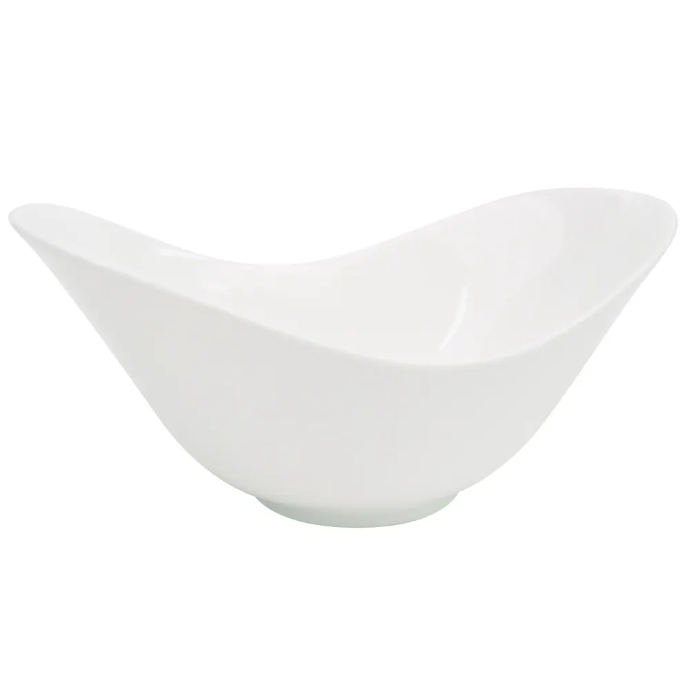 CAC China SHER-71 Porcelain Bowl, 6" Diameter, Bone White, Dishwasher Safe - 1 Dozen