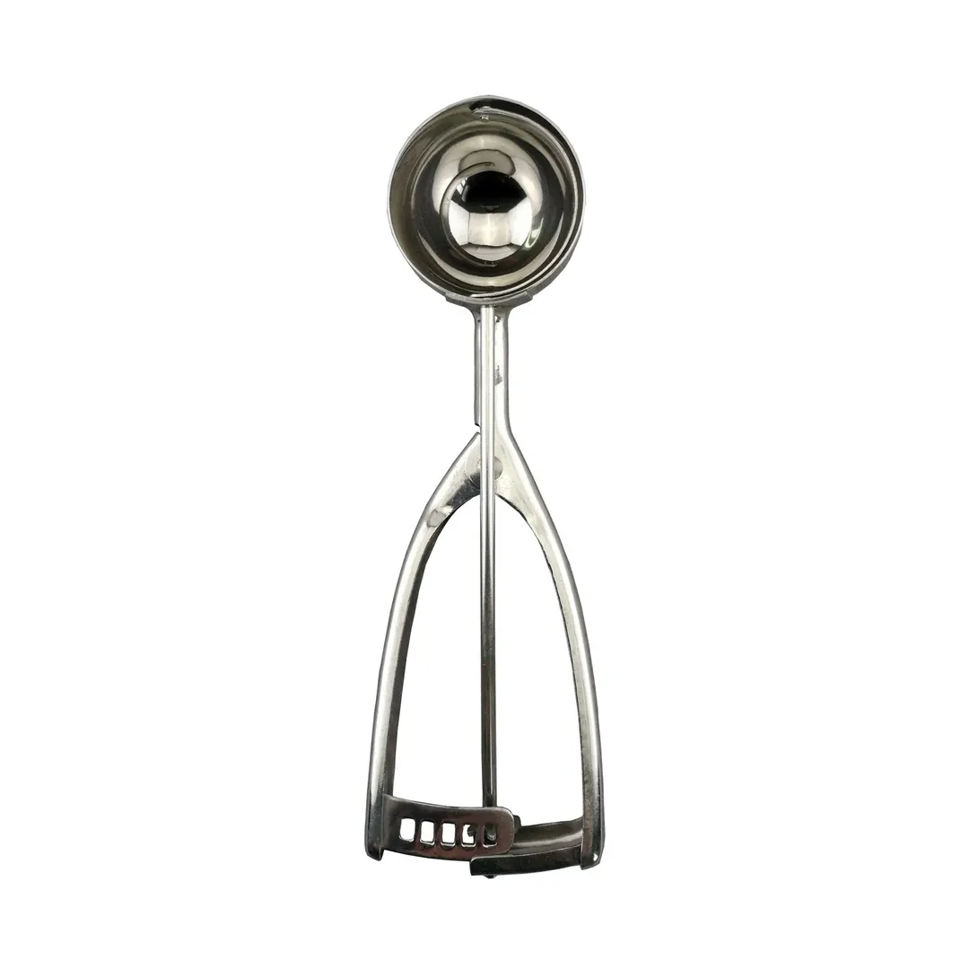 CAC China SICD-24S Squeeze Disher, #24, 1.3 oz., Ambidextrous, Stainless Steel Scoop