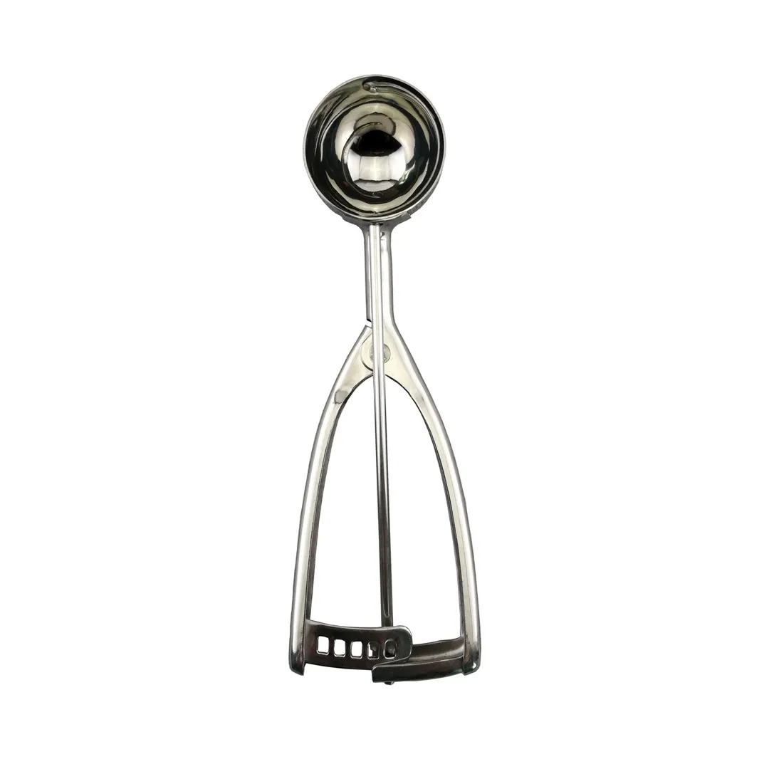 CAC China SICD-40S Squeeze Disher, #40, 0.88 oz., Ambidextrous, Stainless Steel Scoop