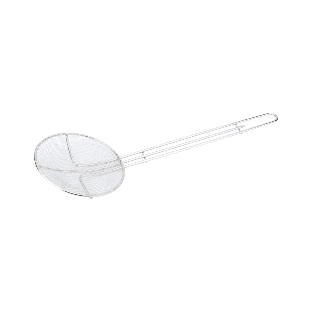 CAC China SKMS-7R Mesh Skimmer, 6-1/2" dia., Nickel-Plated, Round Bowl
