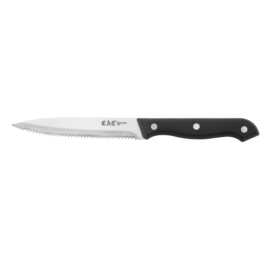 CAC China SKP3-01PF Steak Knife, 4-1/2", Pointed Tip, Full Tang, Plastic Handle, Sold per 1 Dozen