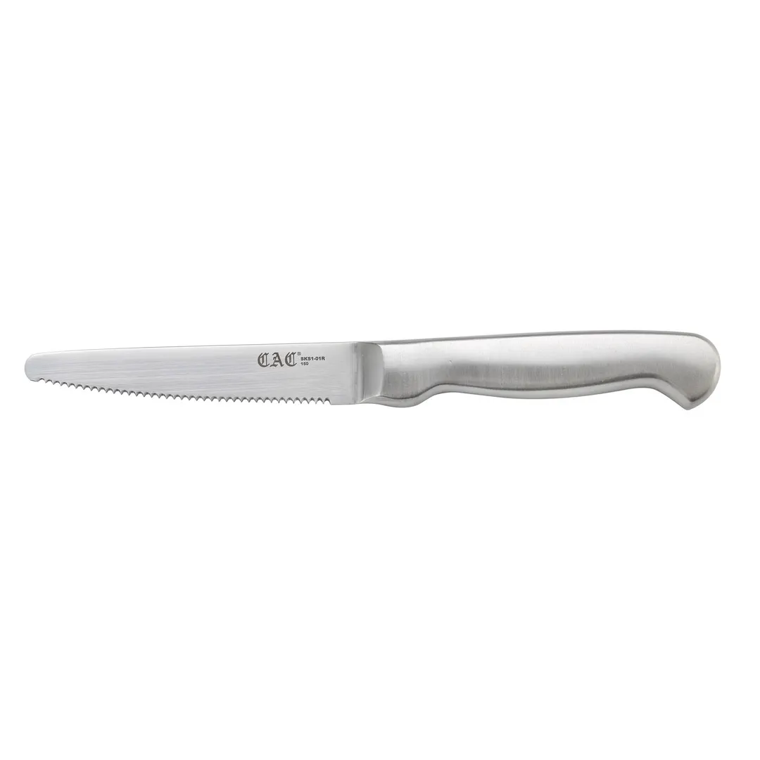 CAC China SKS1-01R Steak Knife, 4-1/2", Round Tip, Hollow Stainless Steel Handle, Sold per 1 Dozen