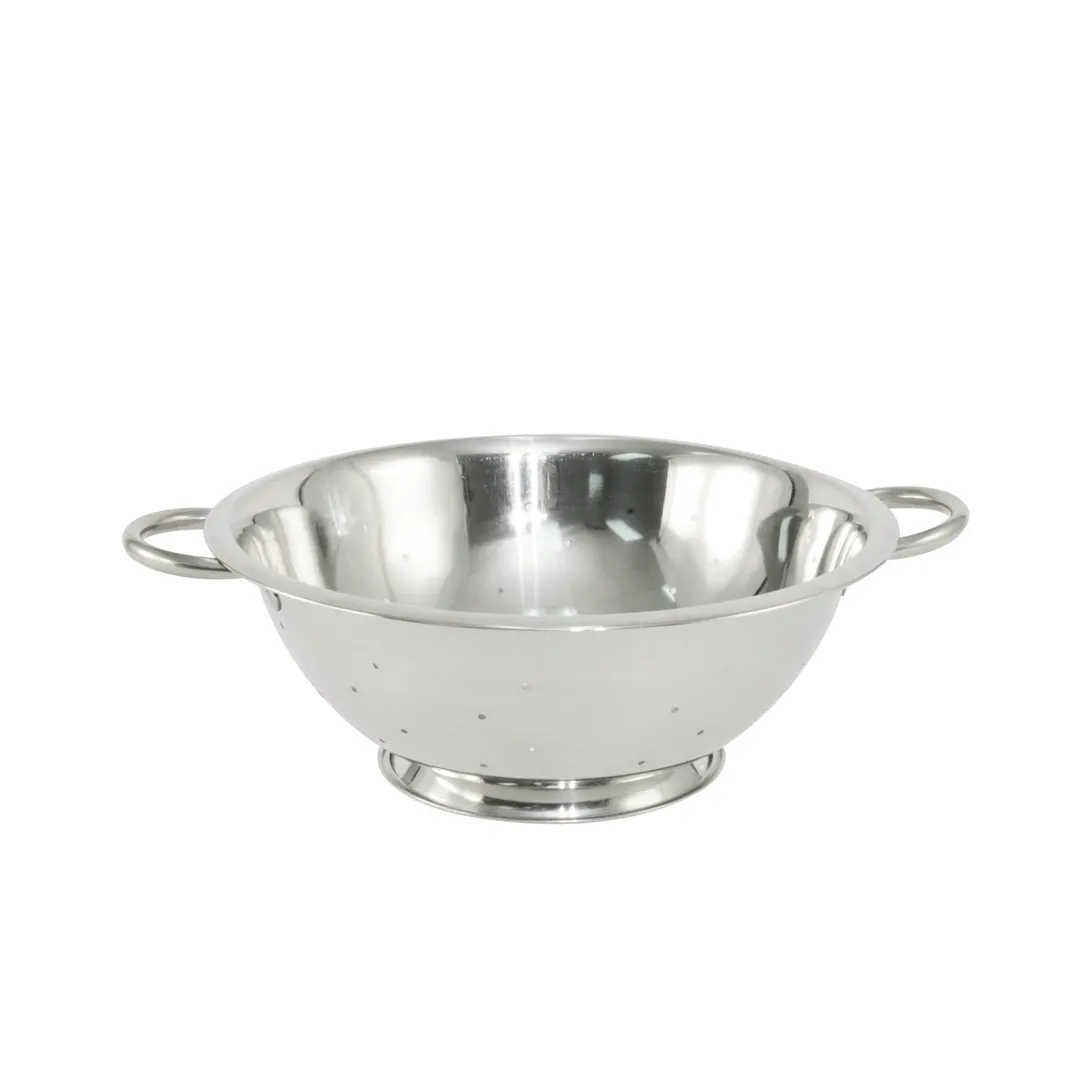 CAC China SMCD-5 Colander, 5 qt., 11-5/8" dia. x 3-7/8"H, Stainless Steel