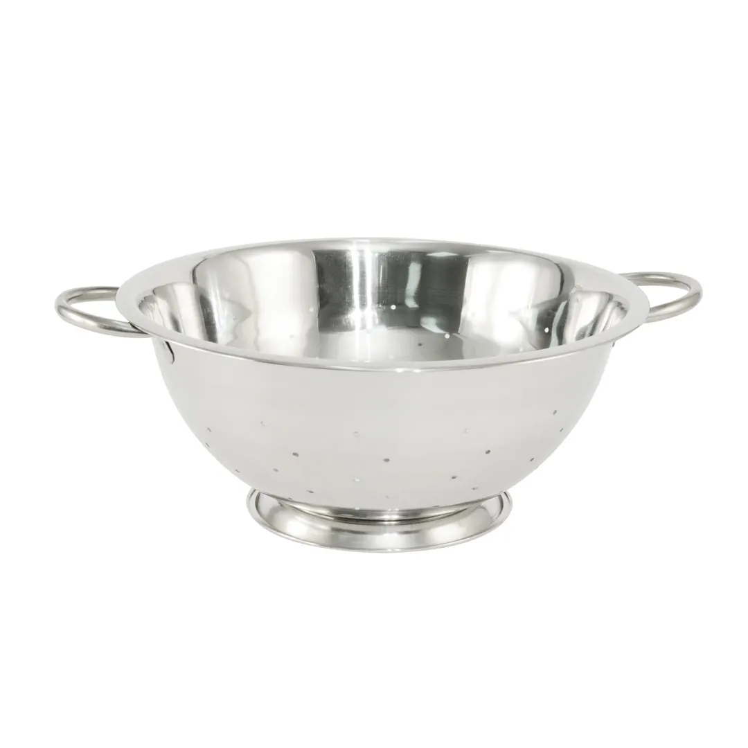 CAC China SMCD-8 Colander, 8 qt., 13-3/8" dia. x 5-1/8"H, Stainless Steel
