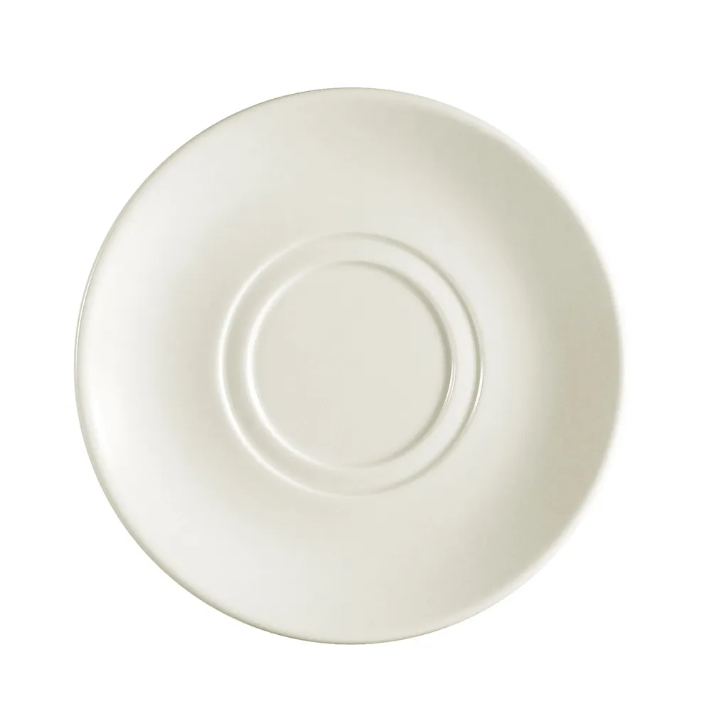 CAC China SMG-2 Saucer, 7" Dia x 0.75" H, Round White Ceramic, Oven Microwave Safe - 1 Dozen