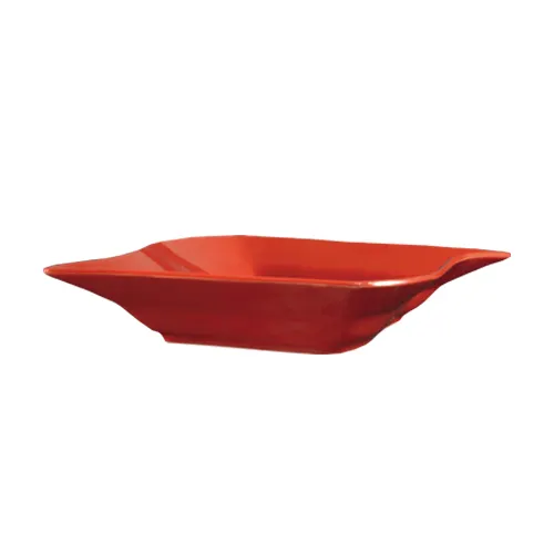 CAC China SOH-125-R - Soho Red Rectangular Pasta Bowl, 22 oz, Ceramic, Dishwasher Safe - 1 Dozen