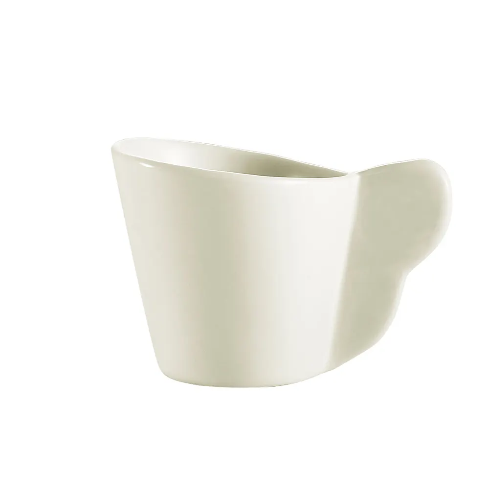 CAC China SOH-35 Soho Demitasse Cup, 3.5 oz, White Stoneware Ceramic, Oven Microwave Safe - 1 Dozen