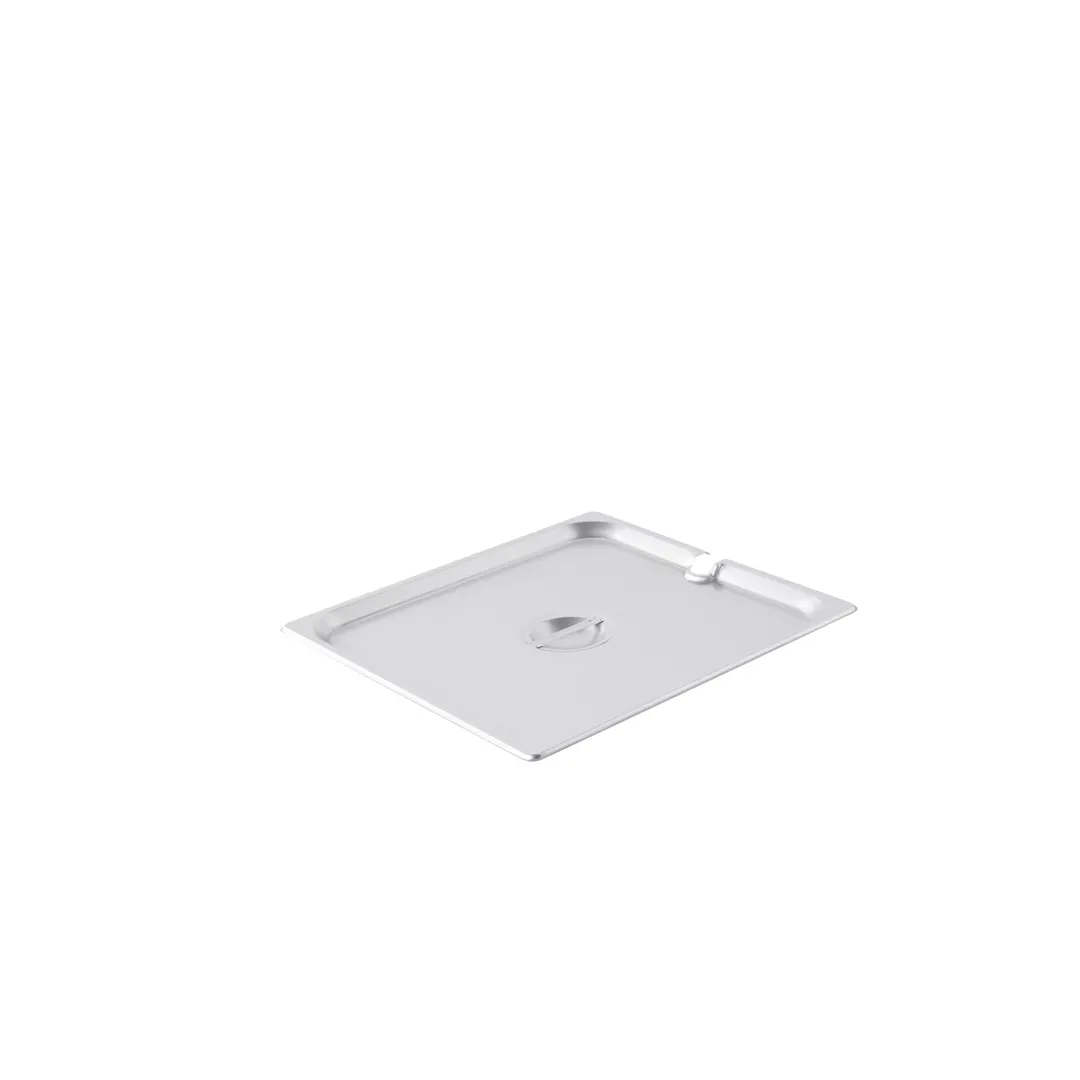 CAC China SPCN-2T Stainless Steel Steam Table Pan Cover, 2/3-Size, Flat, With Handle, 304 Stainless Steel