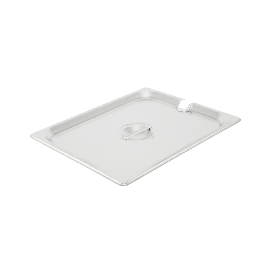 CAC China SPCN-H 1/2-Size Flat Steam Table Pan Cover, With Handle, 304 Stainless Steel, NSF
