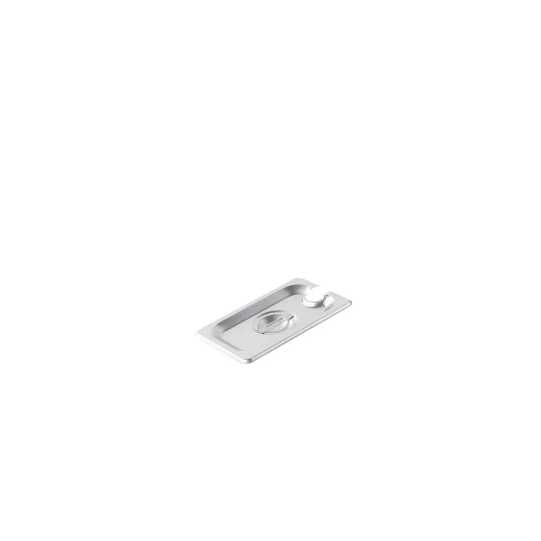 CAC China SPCN-N Stainless Steel Steam Table Pan Cover, 1/9 Size, Flat, Handle, 304 SS