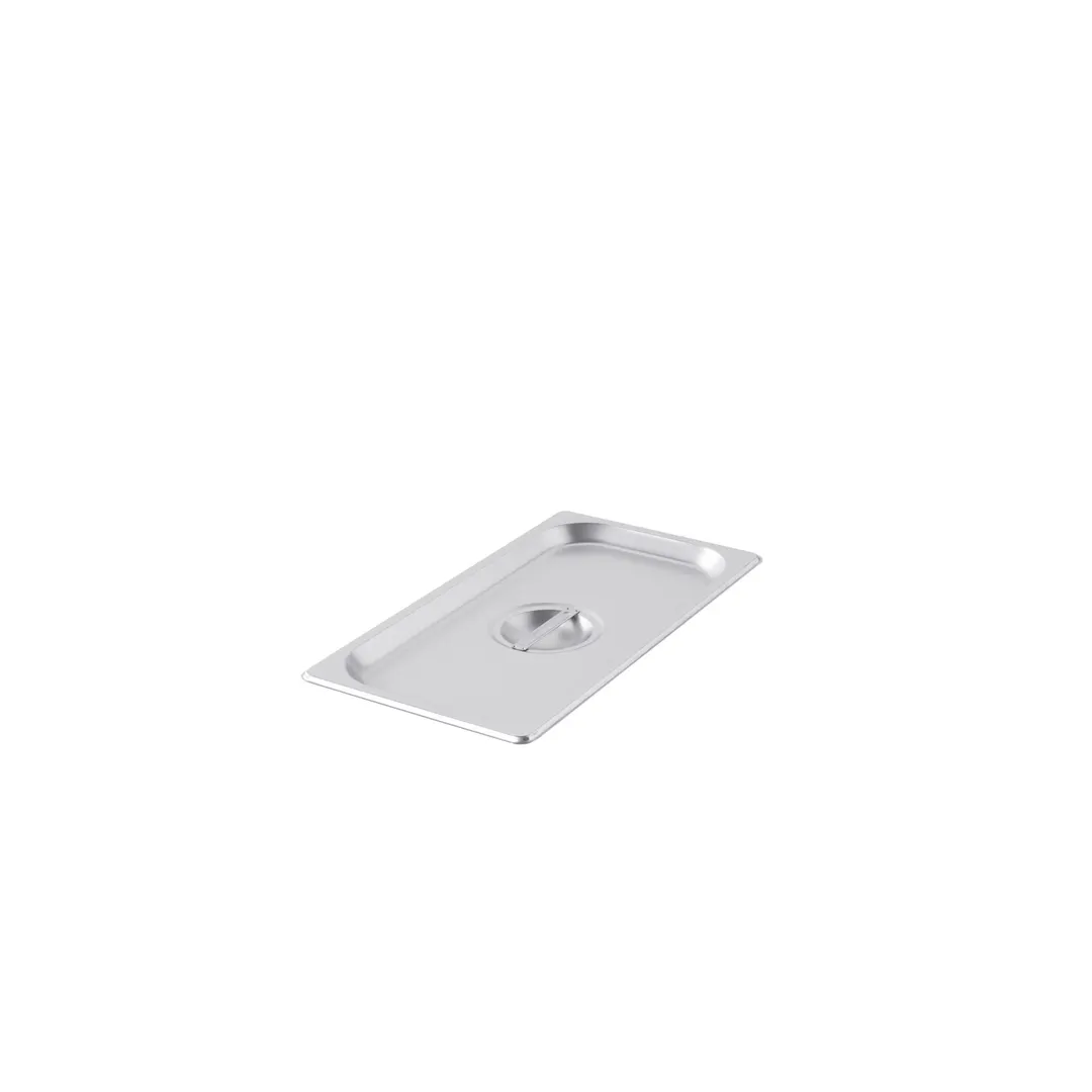 CAC China SPCO-T 1/3-Size Steam Pan Cover with Handle, NSF, 304 Stainless - Sold Individually