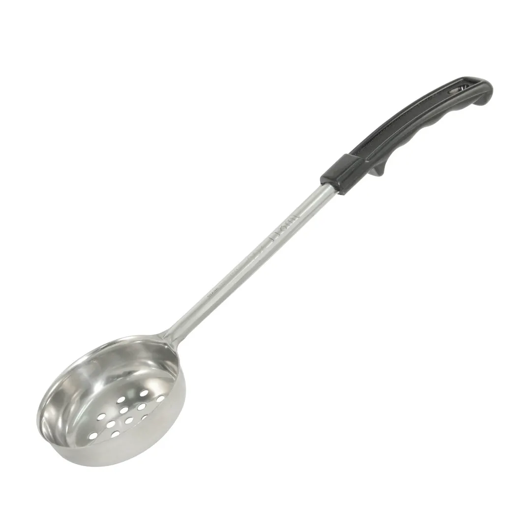 CAC China SPCP-2K Portion Control Spoon, 2 oz, Stainless Steel, Black Handle