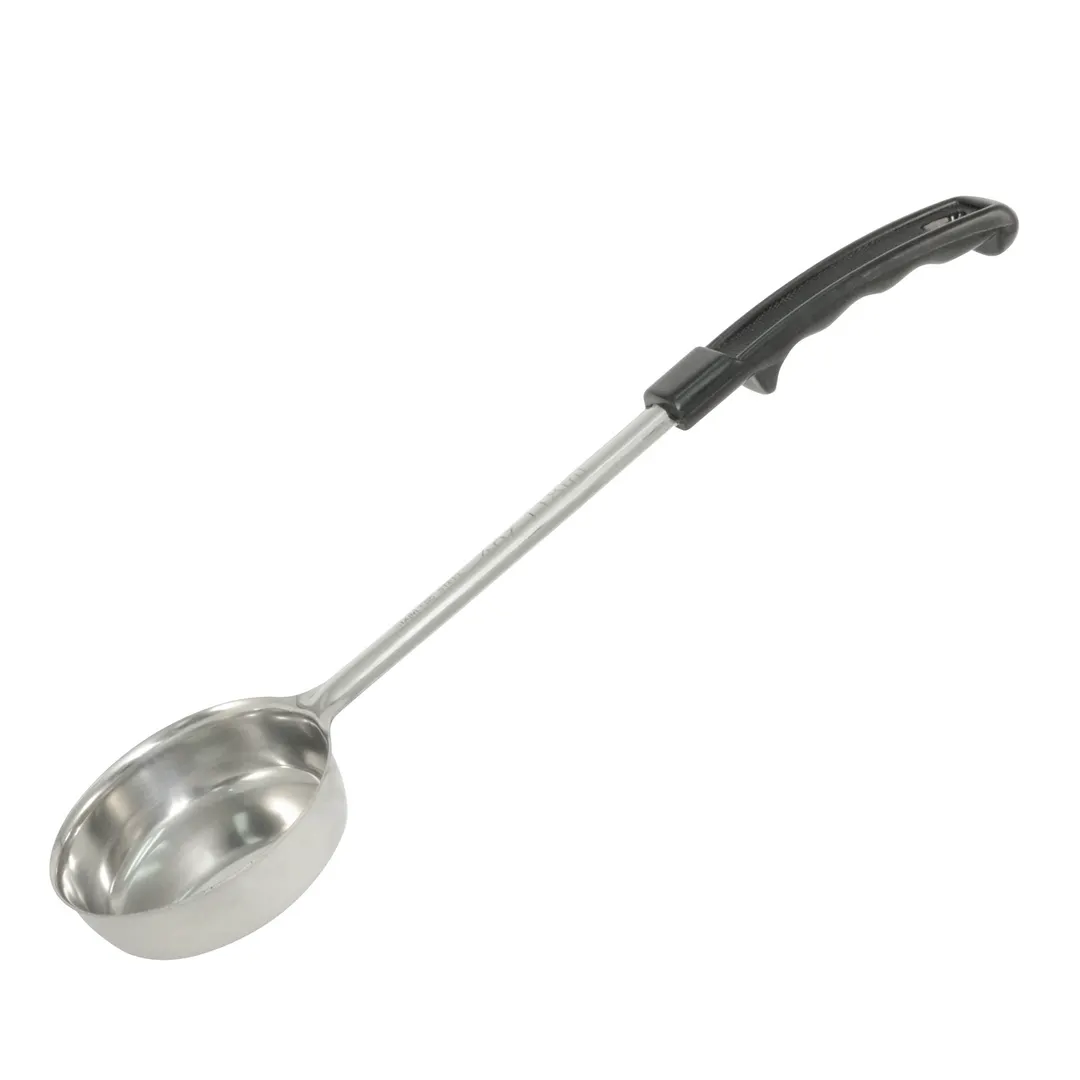 CAC China SPCS-2K Portion Control Spoon, 2 oz, Stainless Steel, Black Handle