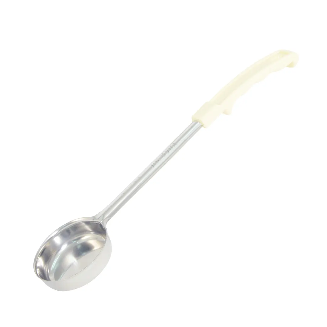 CAC China SPCT-3IV Portion Control Spoon, 3 oz, Solid, Ivory Handle, Stainless Steel