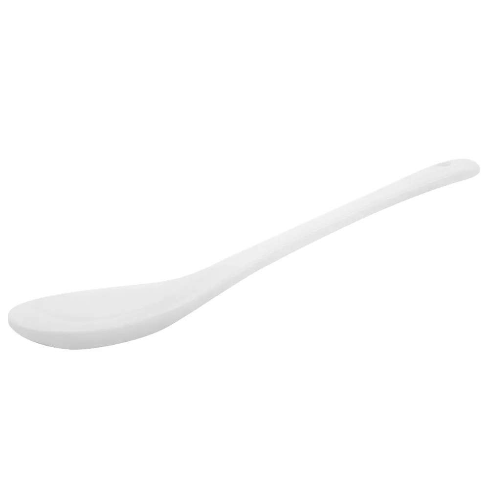 CAC China SPN-5 - Super White Porcelain Soup Spoon, 5" Length, Dishwasher Safe - 1 Dozen