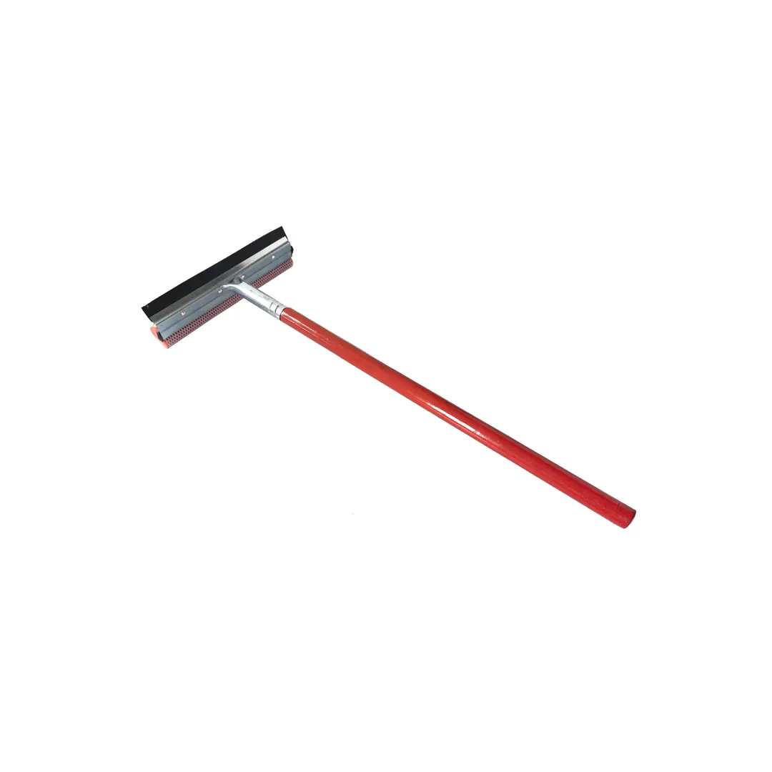 CAC China SQGE-12R Floor Squeegee, 12" Blade, Red Handle, Heavy‑Duty Rubber Blade - 1/Each
