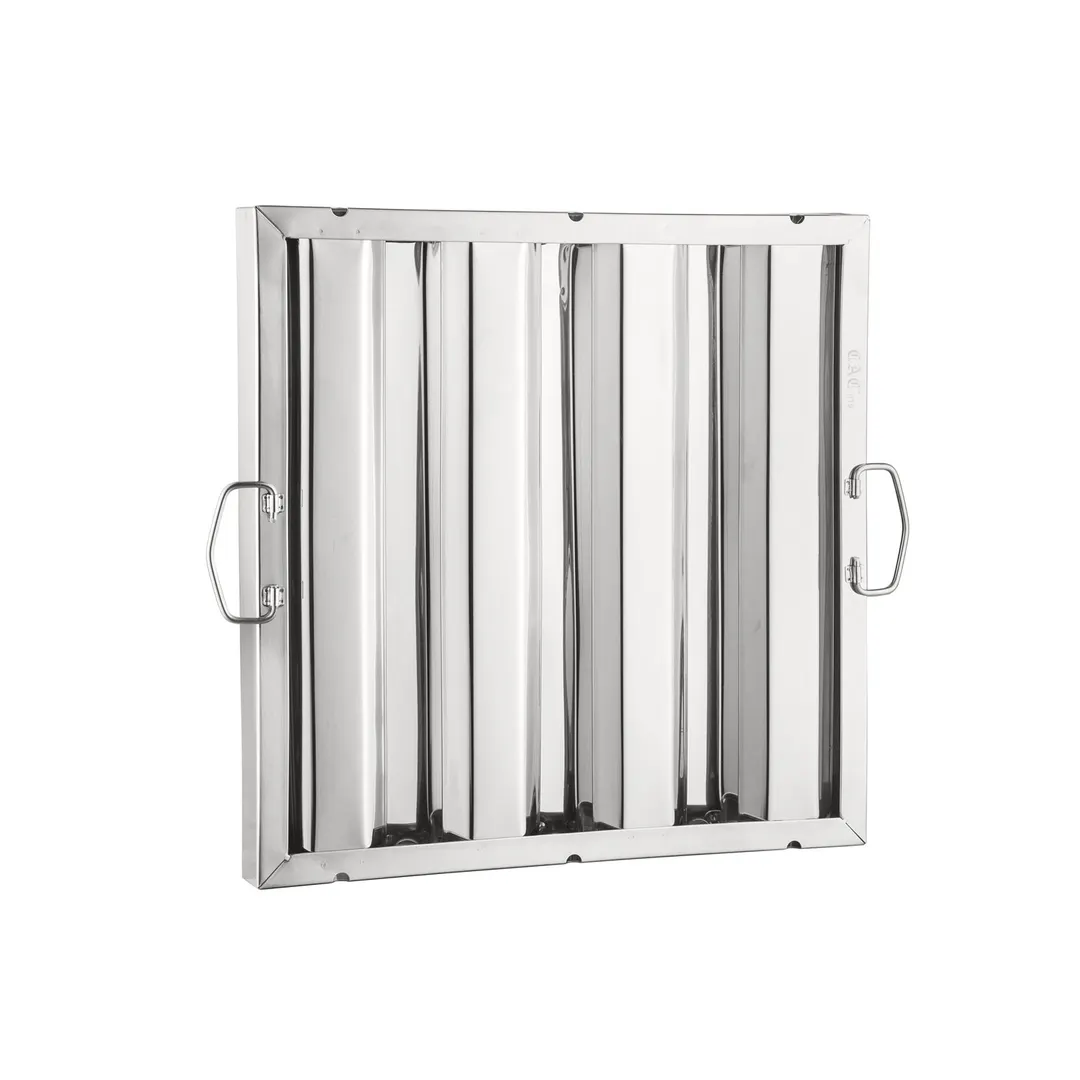 CAC China SRHF-1616 Exhaust Hood Filter, 16" H x 16" W Stainless Steel, Kitchen Grease Removal