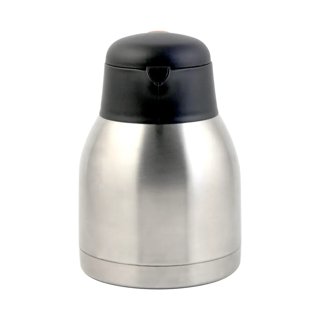 CAC China SSCF-12 Double‑Walled Carafe, 1.2L, 12‑Hour Heat Retention, Lever, Stainless Steel