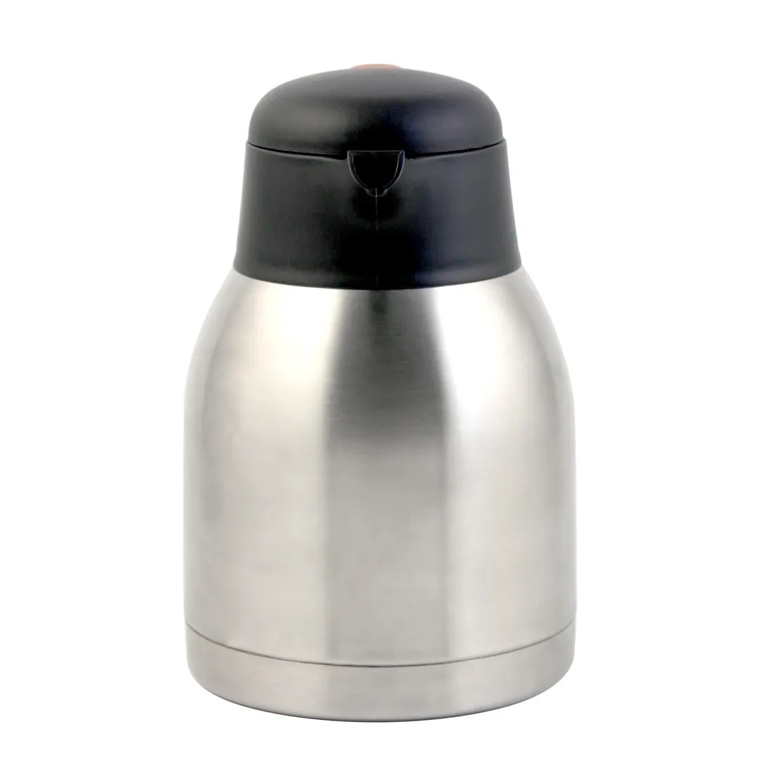 CAC China SSCF-15 Double‑Walled Carafe, 1.5 L Stainless Steel, 12‑Hour Heat Retention, Lever – 1/Each