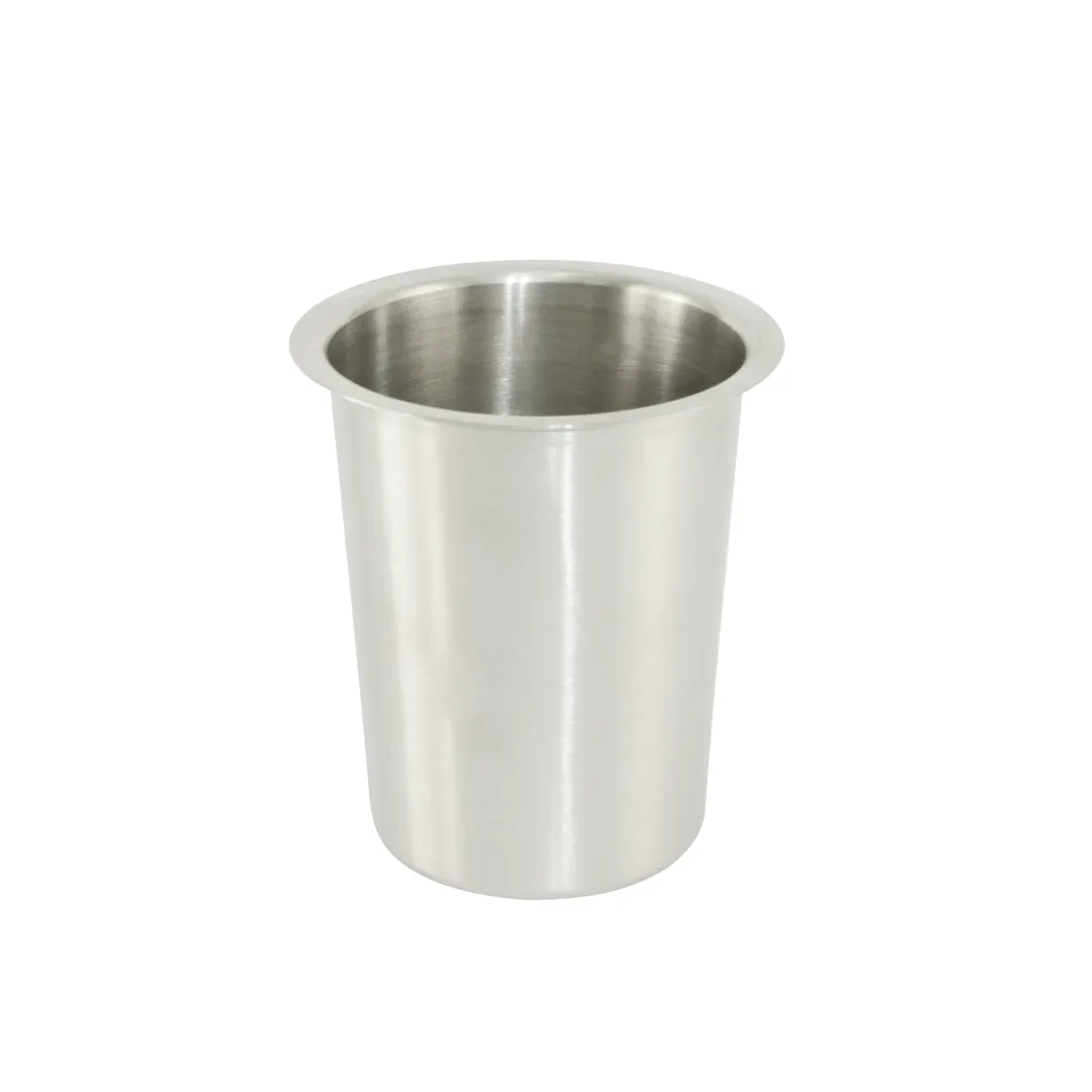 CAC China SSFC-S Solid Stainless Steel Flatware Cylinder, Utensil Holder for Dinnerware Storage & Transport