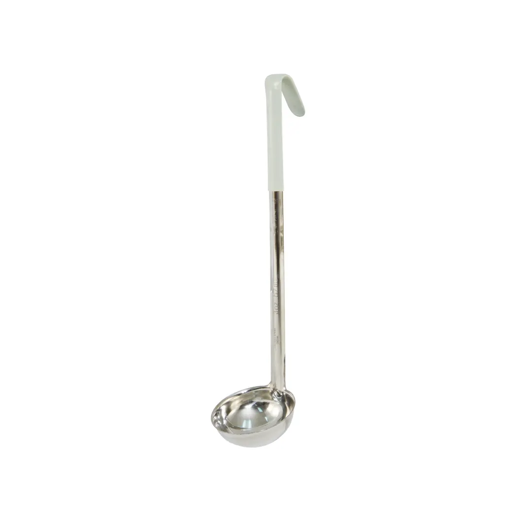 CAC China SSLD-30IV Ladle, 3 oz., 12-3/4"L, One-Piece, Ivory Handle, Stainless Steel
