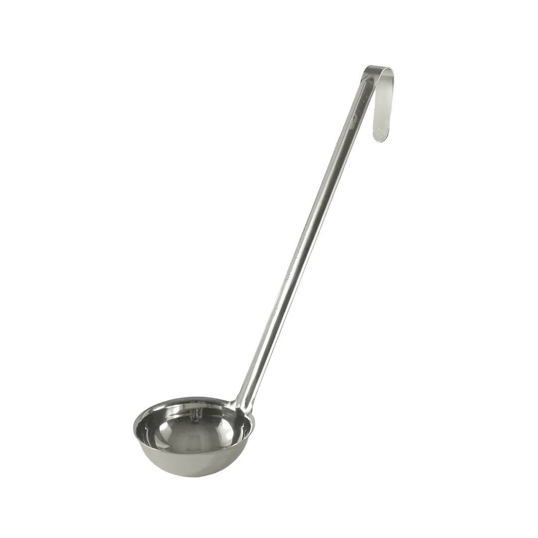 CAC China SSLD-60 Serving Ladle, 6 oz, 14-3/8"L, One-Piece Stainless Steel