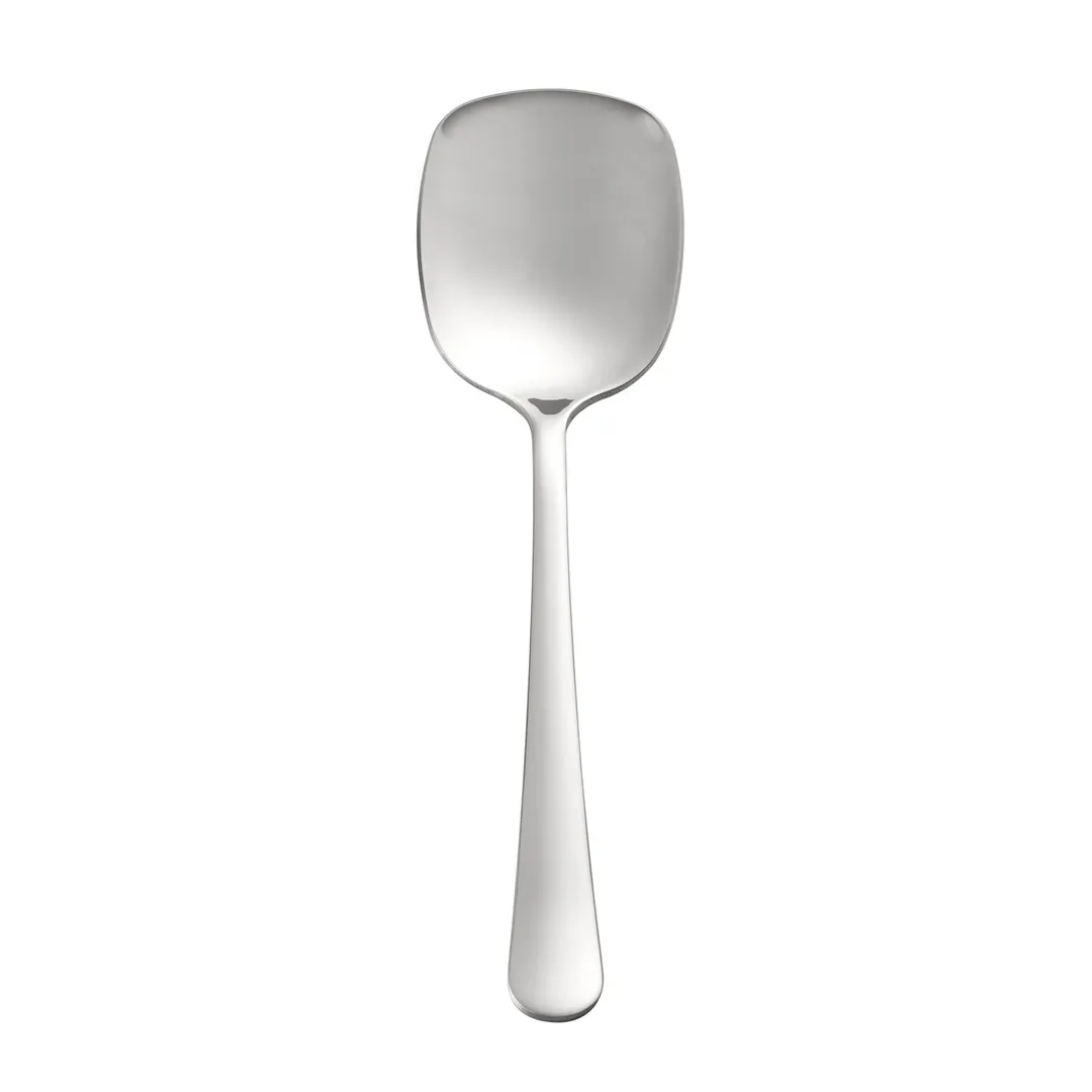 CAC China SSLS-8F Solid Serving Spoon, 8-1/2", Heavy-Weight, Stainless Steel, Mirror Finish - 1 Dozen