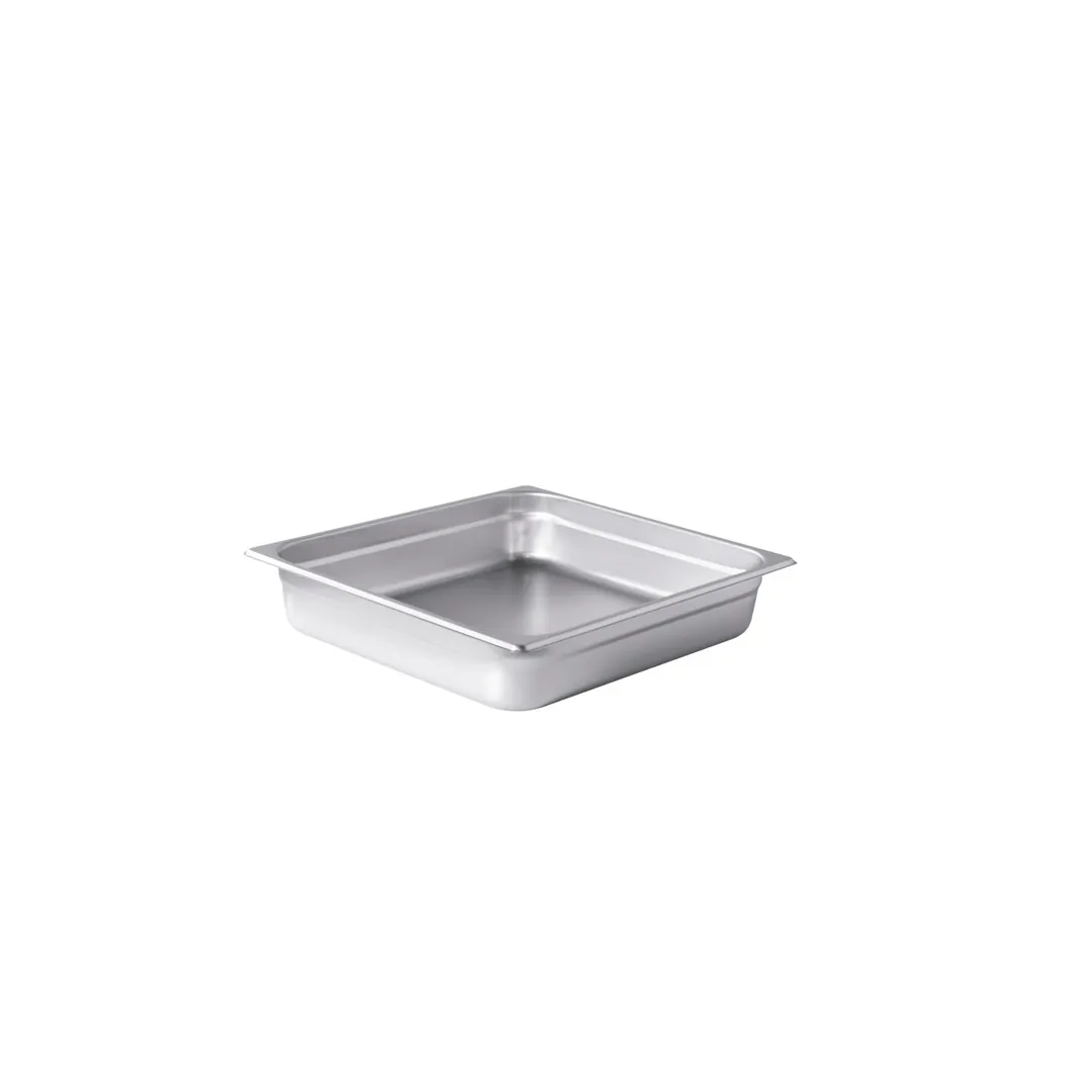 CAC China STP2T-25-2 Stainless Steel Steam Table Pan, 2/3, 2-1/2" Deep, Anti‑Jam, Stacking Lug, NSF