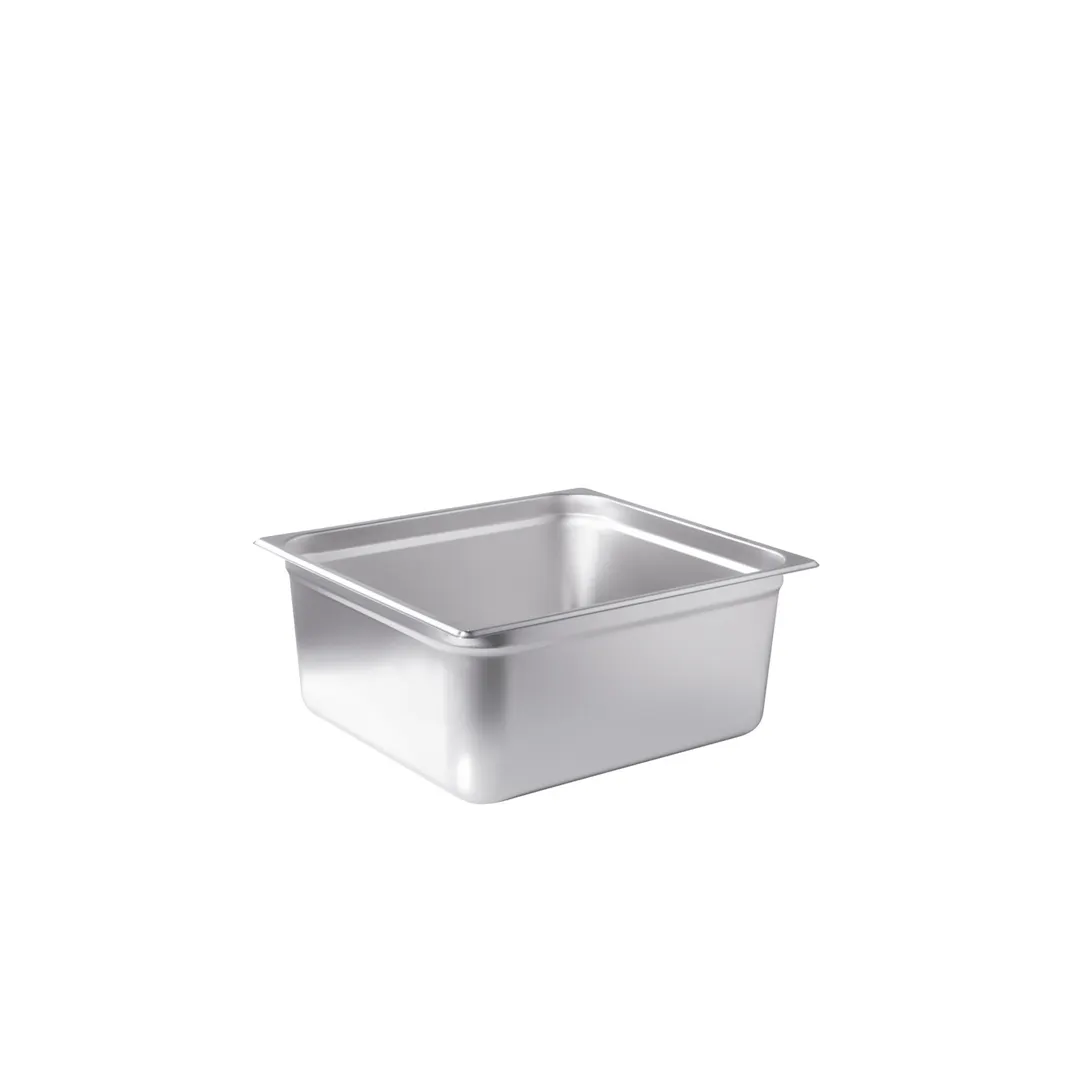 CAC China STP2T-25-6 Stainless Steel Steam Pan, 2/3 Size, 6" Deep, Stacking Lug, Dishwasher Safe