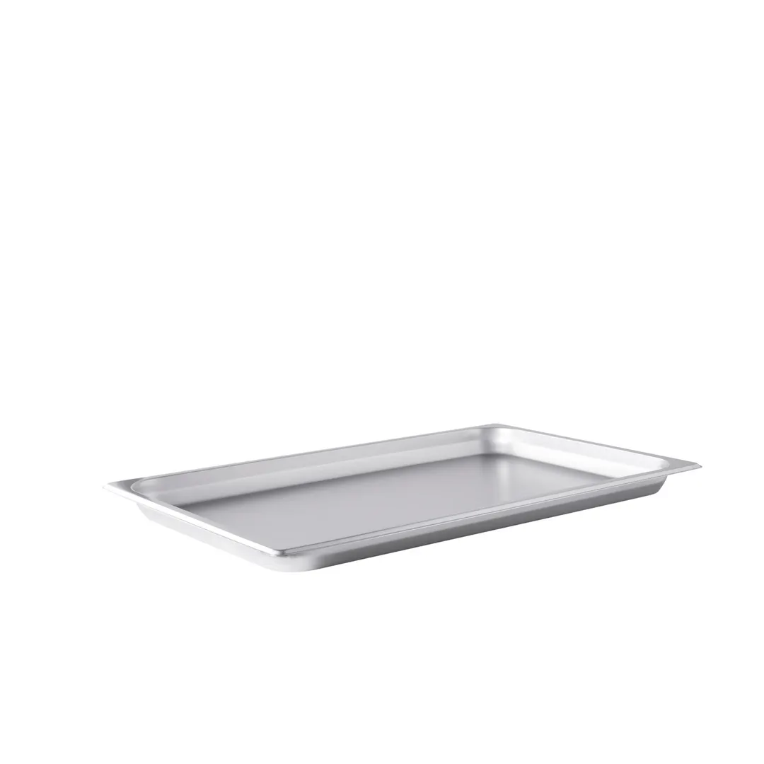 CAC China STPF-22-1 Stainless Steel Steam Pan 1/1-size 1-1/4" deep Anti-Jam Lug Dishwasher Safe