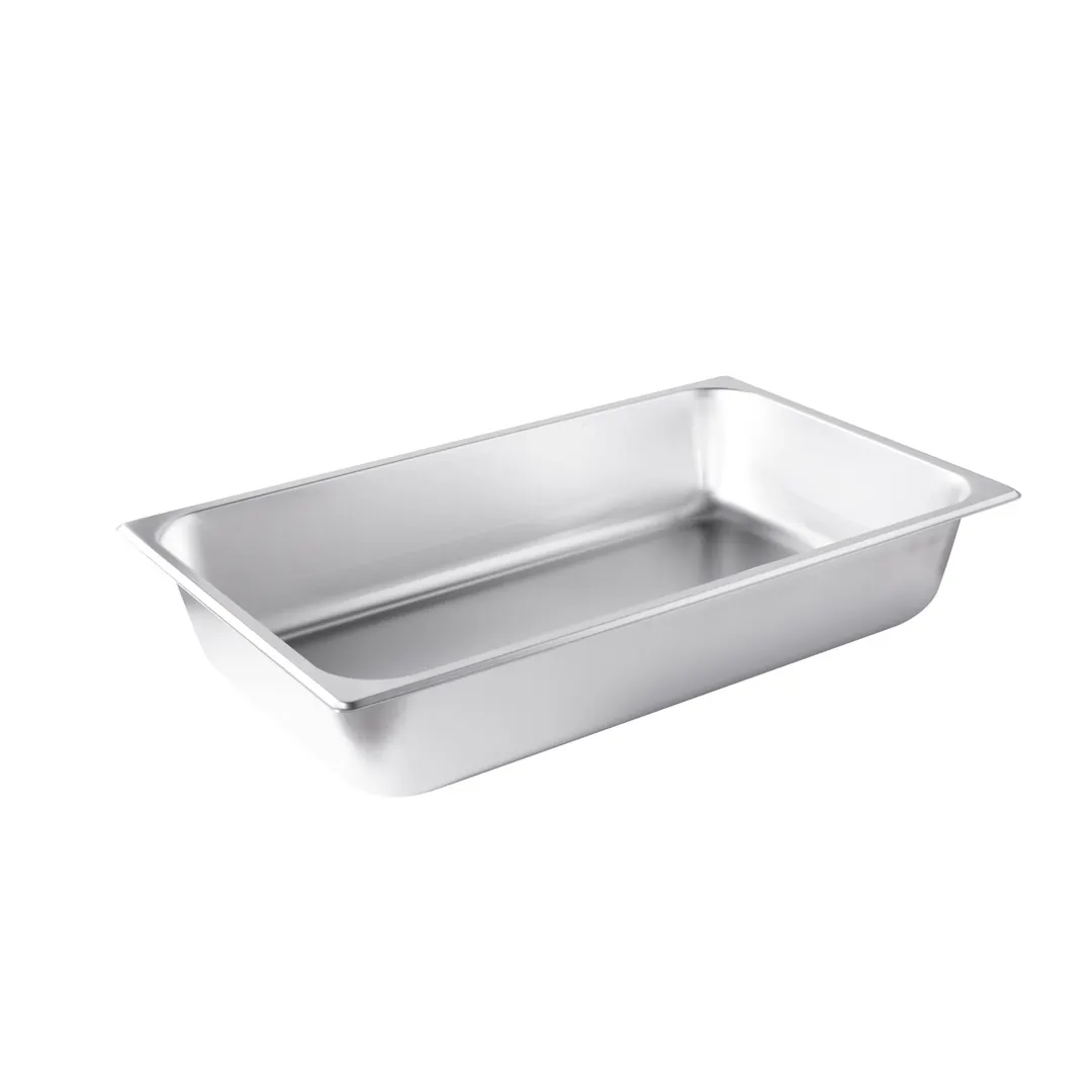CAC China STPF-S25-4 Stainless Steel Steam Table Pan, 1/1, 4" Deep, 25‑Gauge, Dishwasher Safe