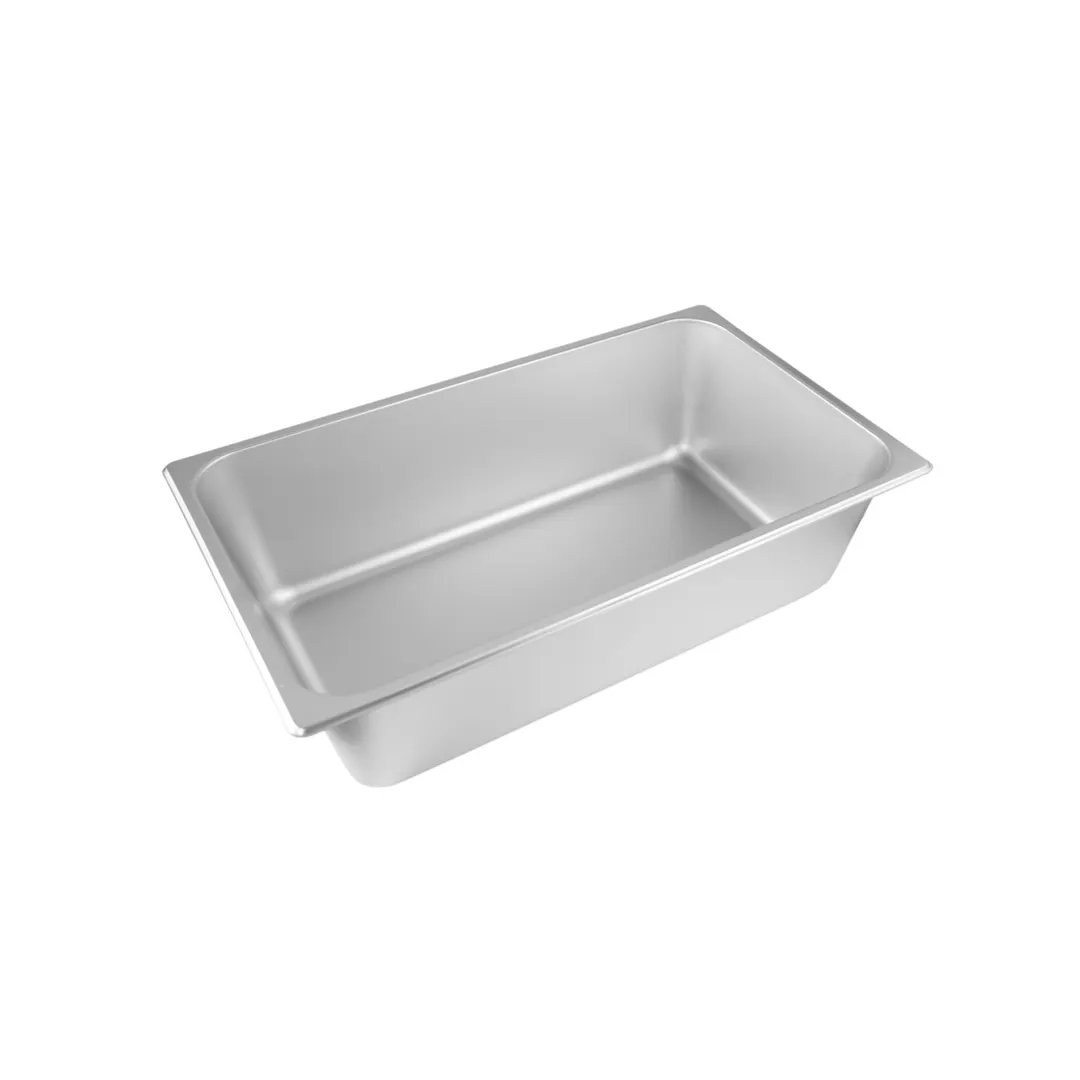CAC China STPF-S25-6 Stainless Steel Steam Pan, 1/1-size, 6" deep, 25‑gauge, NSF, Dishwasher Safe