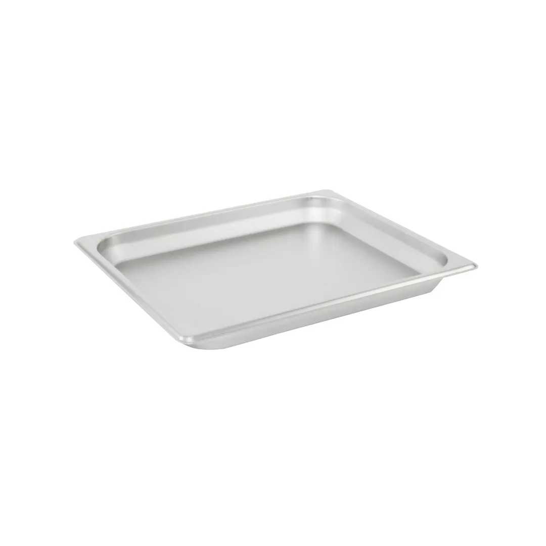 CAC China STPH-22-1 Stainless Steel Steam Pan, 1/2‑Size, 1‑1/4" Deep, Anti‑Jam, Dishwasher Safe