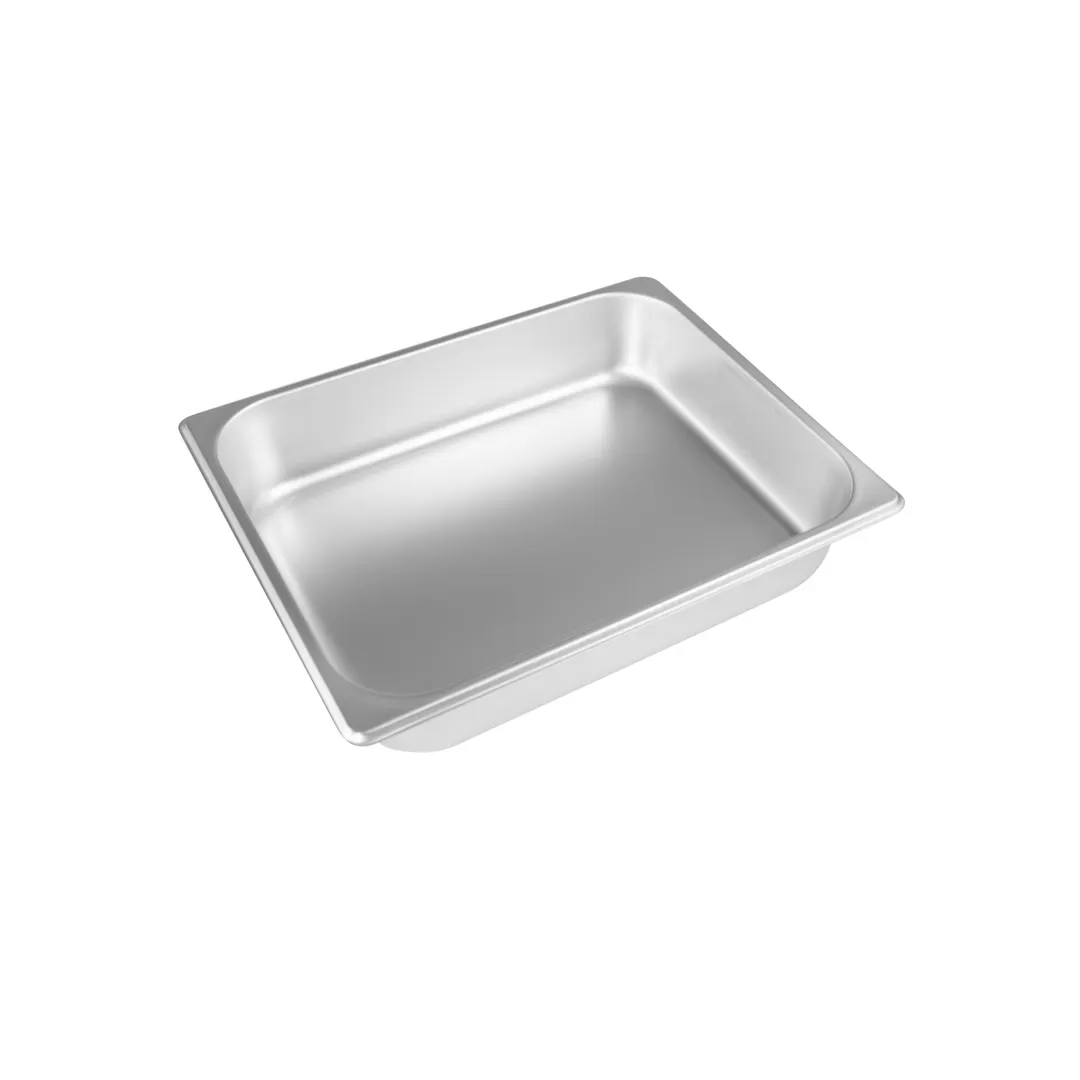 CAC China STPH-S25-2 Stainless Steel Steam Pan, 1/2-size, 2-1/2" deep, 25 gauge, NSF, Dishwasher Safe