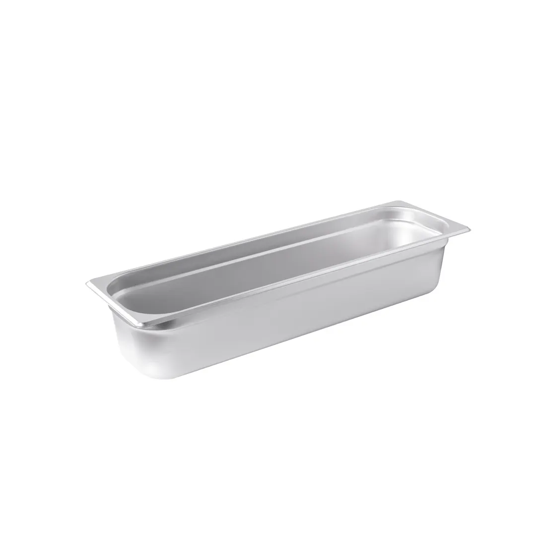 CAC China STPHL-24-4 Stainless Steel Steam Pan – 1/2‑Size Long, 4" Deep, 24‑Gauge, Stacking Lug, NSF