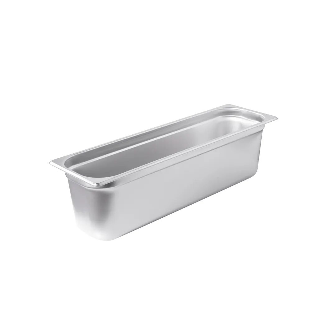 CAC China STPHL-24-6 Stainless Steel Steam Table Pan, 1/2-Size Long, 6" Deep, Stack Lug, 24G, NSF